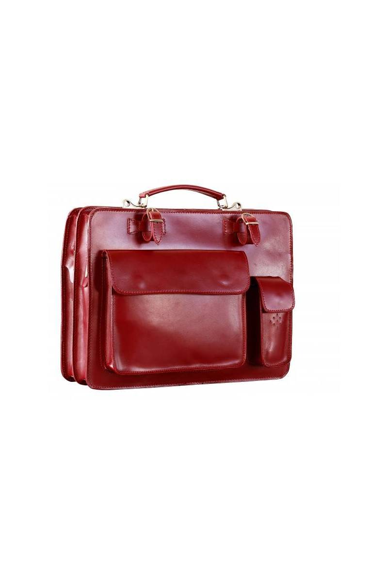 Servieta dama din piele naturala, util land, coniac, DS105A