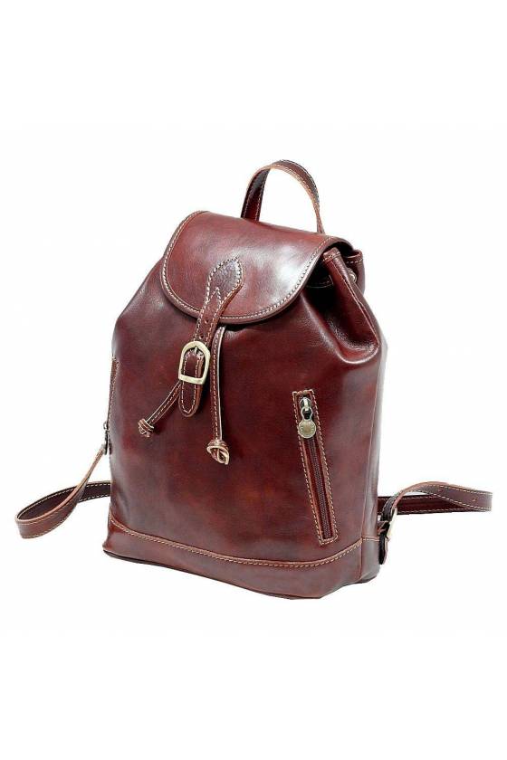 Rucsac dama din piele naturala vechetta, coniac, util land fashion, R109A