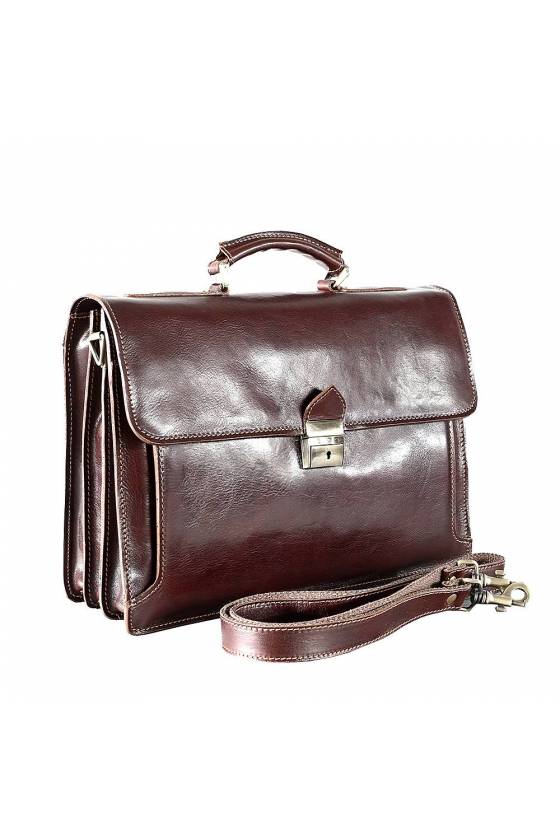 Servieta dama din piele naturala vachetta, port laptop, DS152