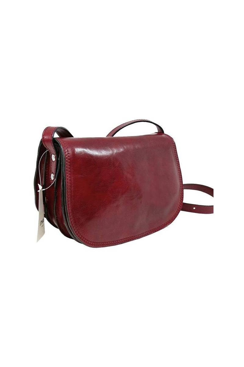 Geanta tip postas din piele naturala vachetta, neagra, util land fashion, GD103