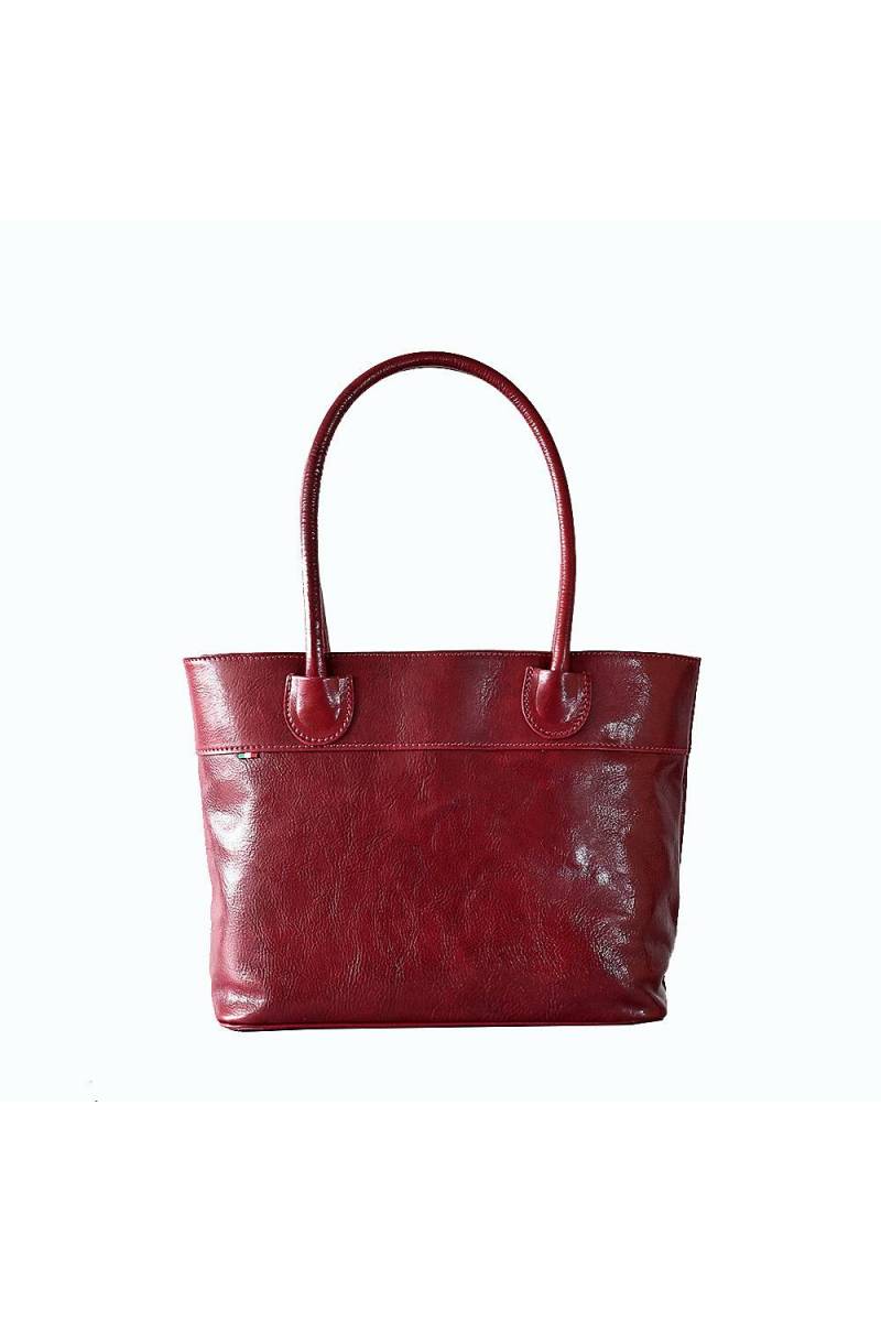 Geanta dama de umar din piele naturala vachetta, util land fashion, coniac,P137A