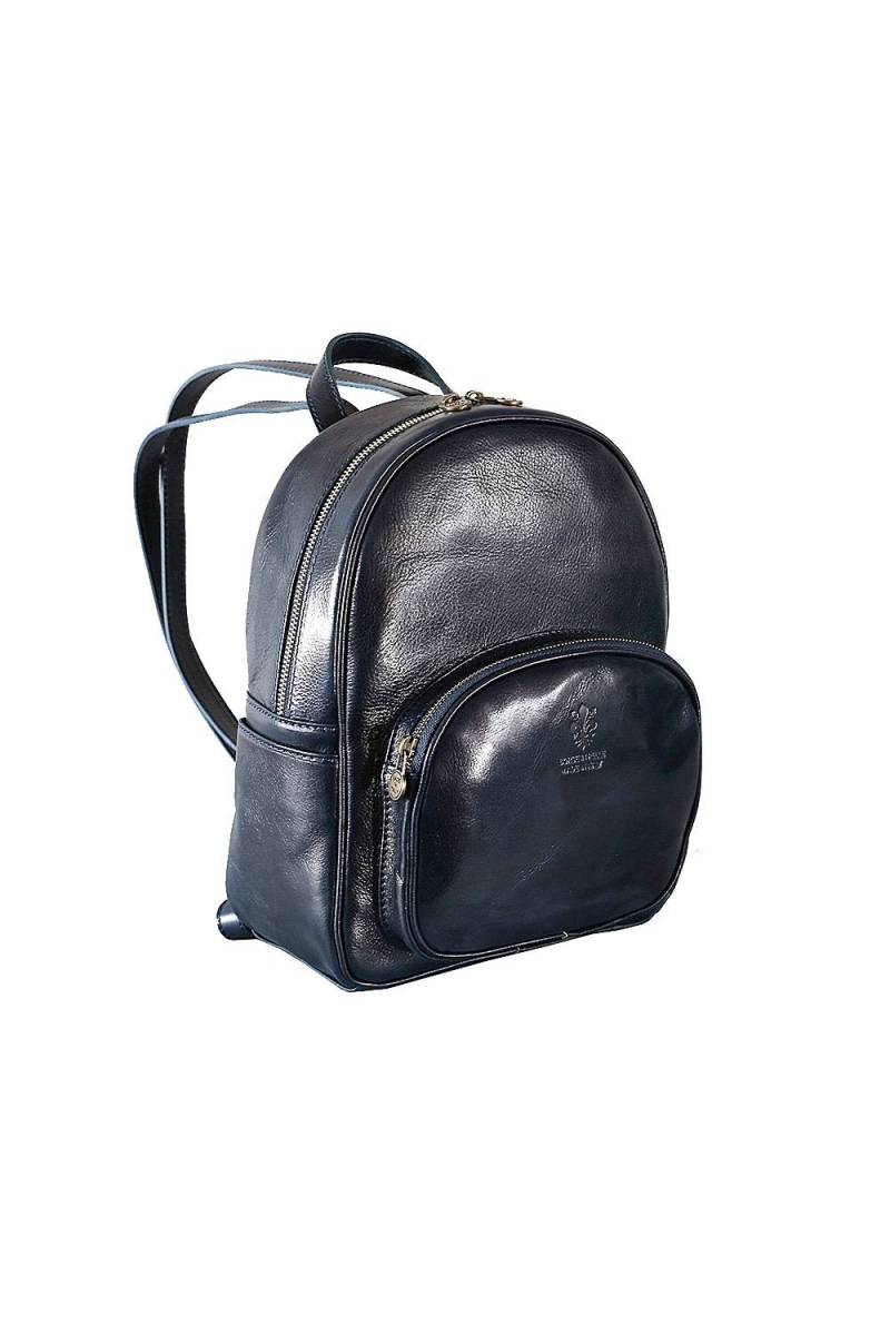 Rucsac dama din piele naturala vachetta, ghiozdan, rucsac, bleumarin, util land fashion, gentidebarbati.ro, R115