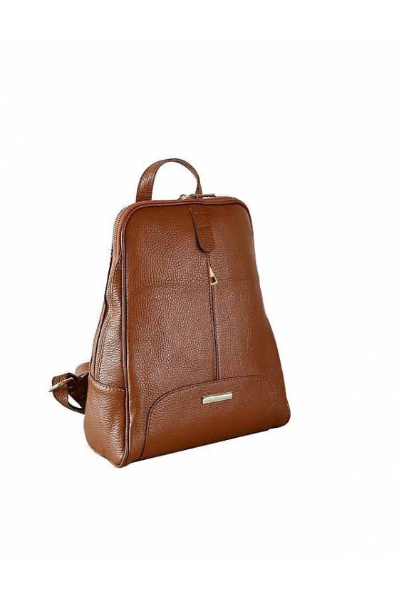 Rucsac dama din piele naturala, tabac, util land fashion, DR132T