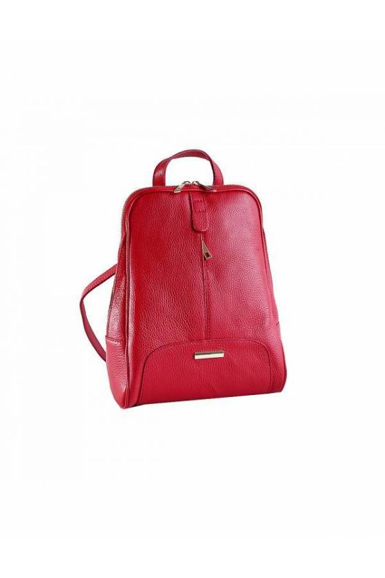 Rucsac dama din piele naturala, rosu, util land fashion, DR132D