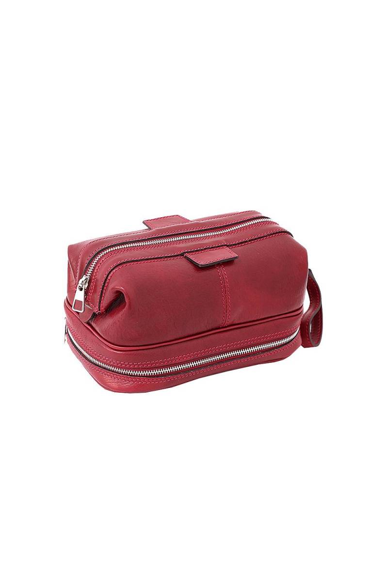 Portfard dama, necessaire, geanta cosmetica, piele naturala, util land fashion, maro, DB120B