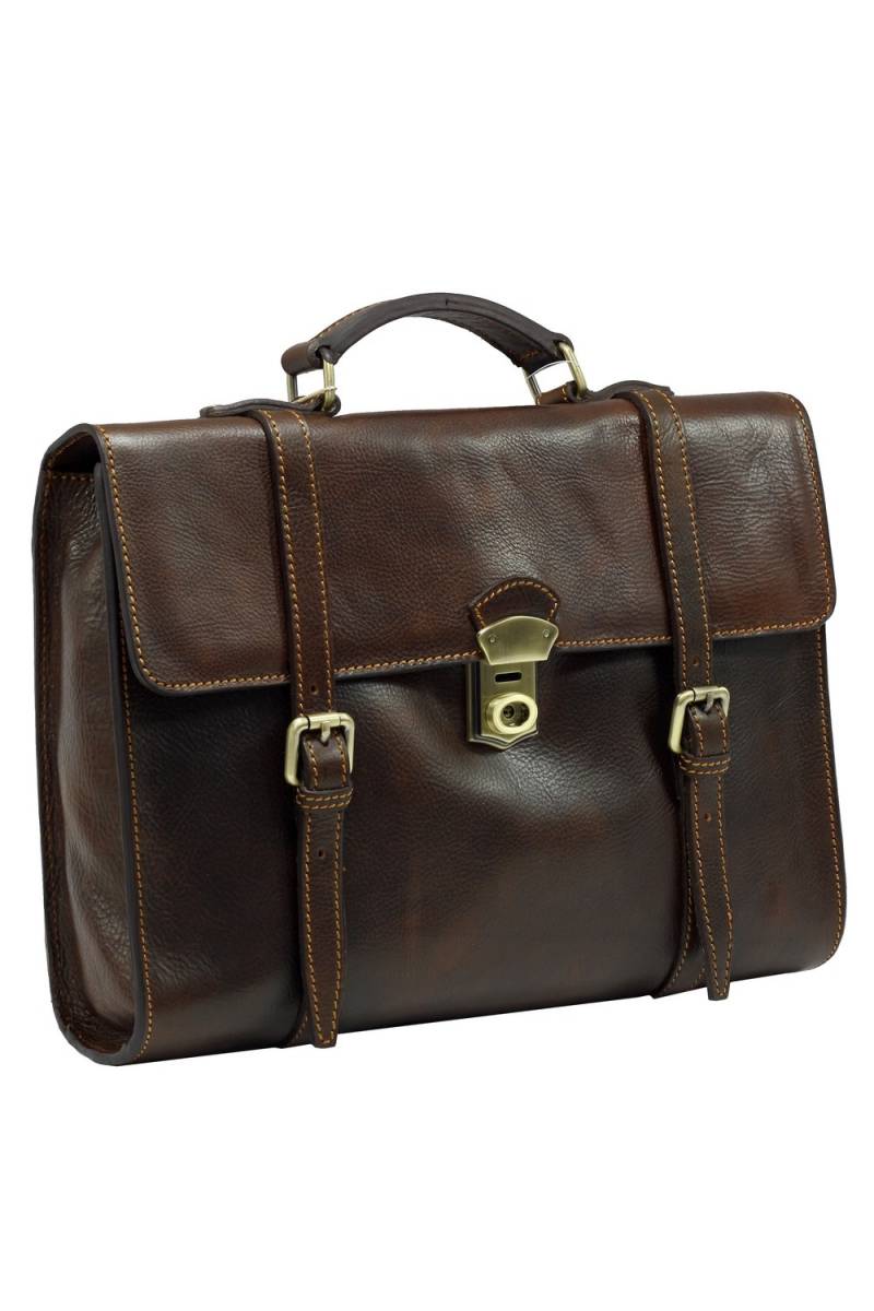 Servieta, rucsc port laptop din piele naturala, maro, gentidebarbti.ro, S149B