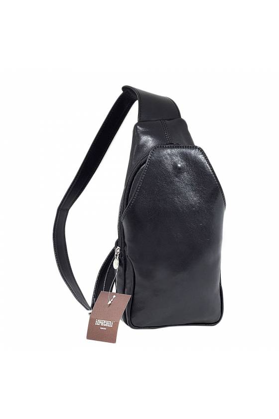 Banduliera din piele naturala vachetta, coniac, util land fashion, B129A