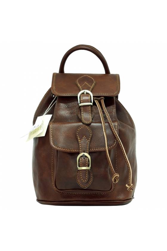 Rucsac dama din piele naturala vachetta, maro, gentidebarbati.ro, R117BB