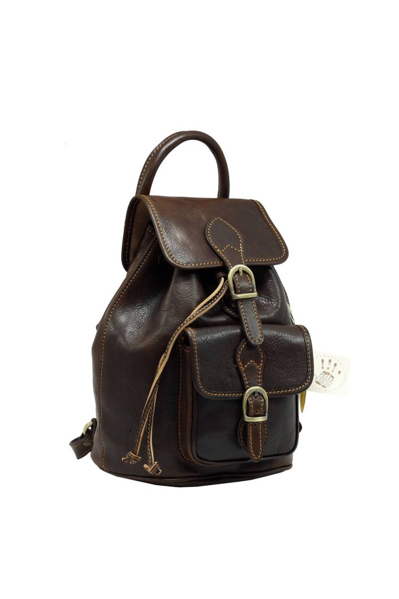 Rucsac dama din piele naturala vachetta, maro, gentidebarbati.ro, R117B