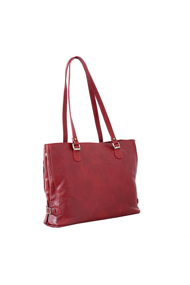 Geanta dama de umar din piele naturala vachetta, util land fashion, bordo, P137D Geanta dama de umar din piele naturala vachetta, util land fashion, bordo, P137D