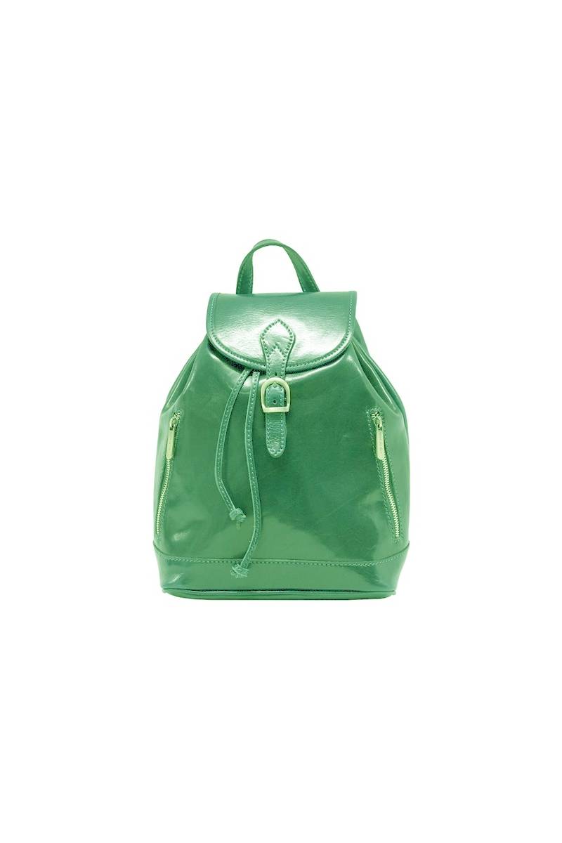 Rucsac din piele naturala vachetta, rosu, util land fashion, R110D