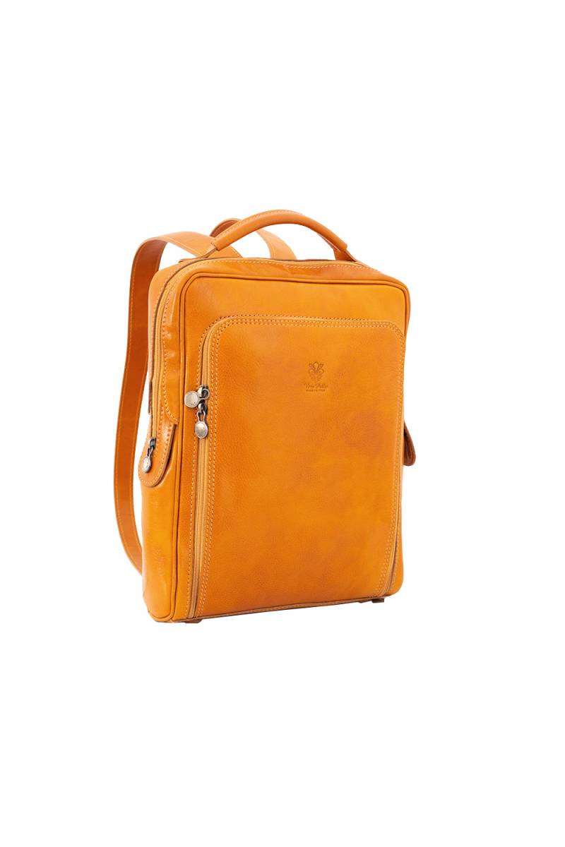 Rucsac din piele naturala vachetta, portlaptop, verde, util land fashion, R106V