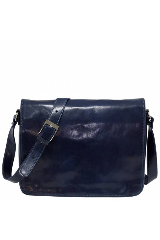 Geanta messenger port laptop din piele naturala vachetta, GB108