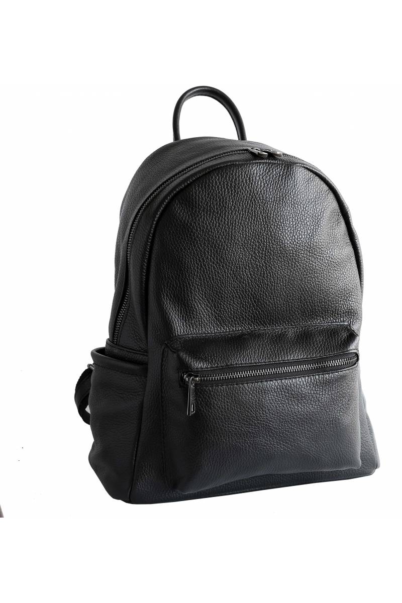 Rucsac dama din piele naturala,negru, util land, R112